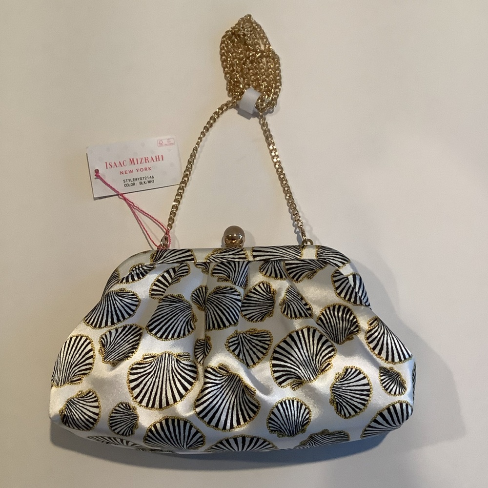 Isaac Mizrahi Seashell Crossbody Clutch Bag New - Picture 3 of 4